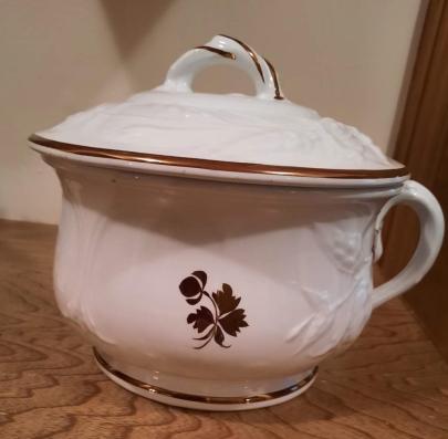 Anthony Shaw - Bordered Fuchsia - TL - Chamber Pot