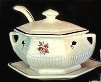 Adams - Empress Shape - TL - Sauce Tureen - Ladle