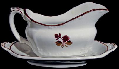 Alfred Meakin - Brocade - TL - Gravy Boat and Relish-Pickle