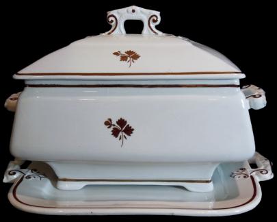 Burgess - Simple Square - Pagoda - TL - Soup Tureen