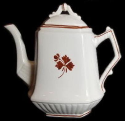 Burgess - Square Ridged - Beaded Handle - TL - Coffeepot (better picture)