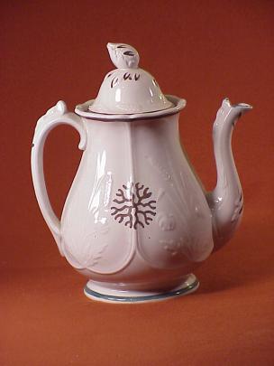 Clementson - Prairie Shape - CORAL - Coffeepot/Teapot