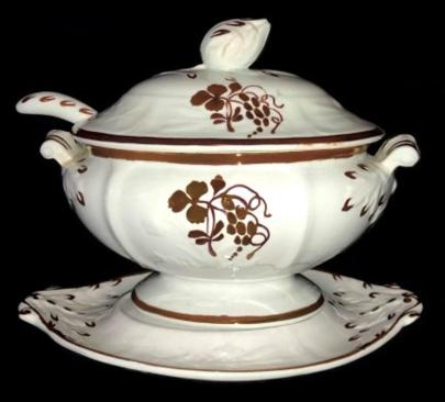 Clementson - Prarie Shape - TB - Sauce Tureen - 4 piece