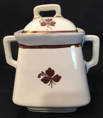 East End - Simple Square - Beaded Handle - TL - Sugar Bowl