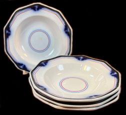 Elsmore & Forster (Attrib.) - Unknown - LB - Sauce Dishes - Lustre Band with Cobalt Plumes