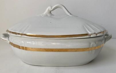 Knowles, Taylor, Knowles - Tacoma - LB - Covered Vegetable - gold  lustre