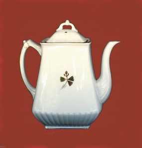 Powell & Bishop - Square Ridged - Iona - TL - Coffeepot/Teapot