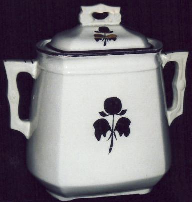 Steubenville Pottery - Simple Square - Pagoda - TP - Sugar Bowl