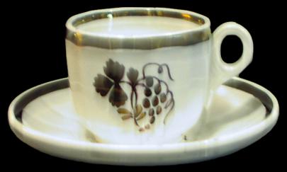 Unknown - Twelve Panel - TB - Cup and Saucer (handled)