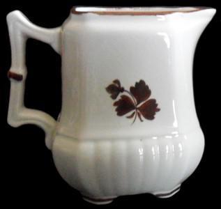 Wedgwood - Square Ridged - Ribbed - TL - Creamer - V spout