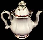 Livesley and Powell - Ring O' Hearts - LB - Coffeepot/Teapot - with Red & Blue Pinstriping