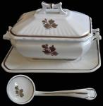 Wedgwood - Square Ridged - Ribbed - Tea Leaf - Sauce Tureen Ladle